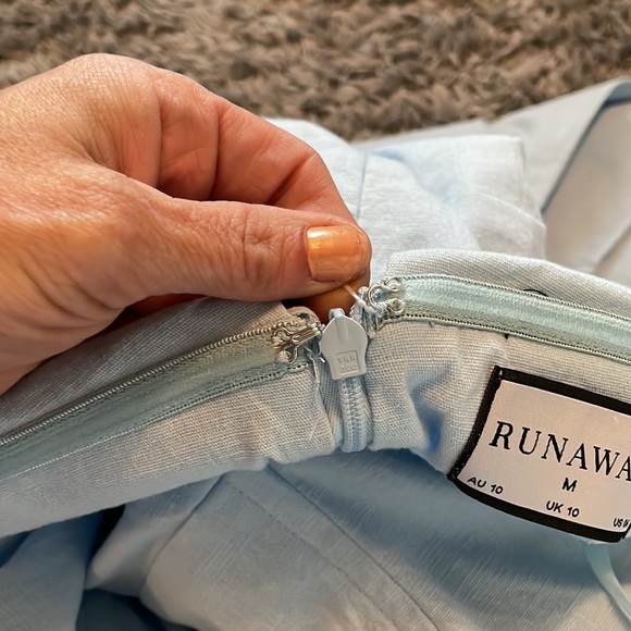 Runaway strapless wide leg baby blue jumper - Picture 10 of 12